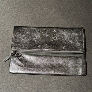Silver Metallic Clutch